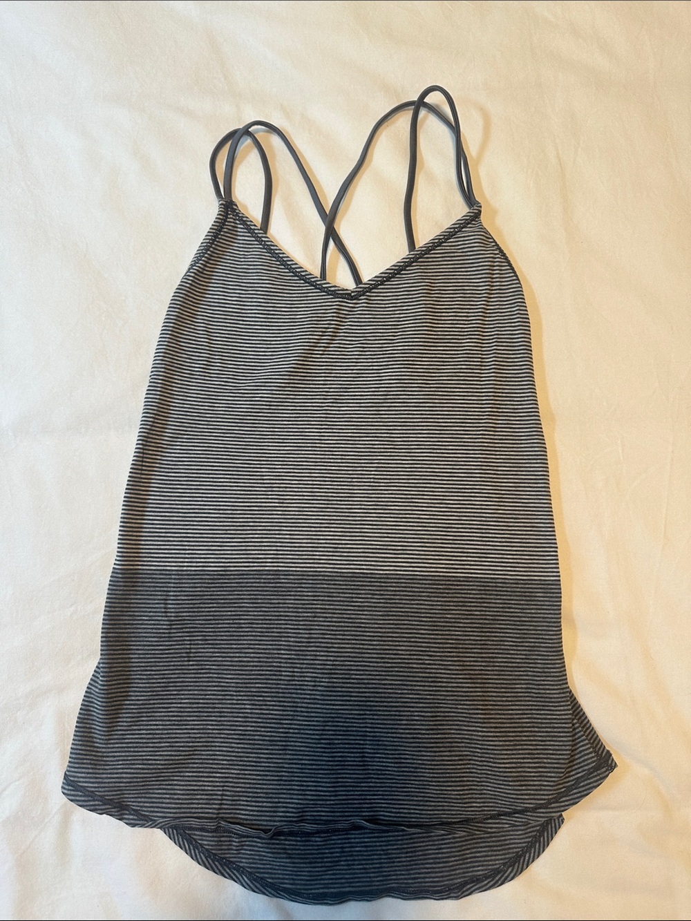 Lululemon Striped Gray Women's Tank Top